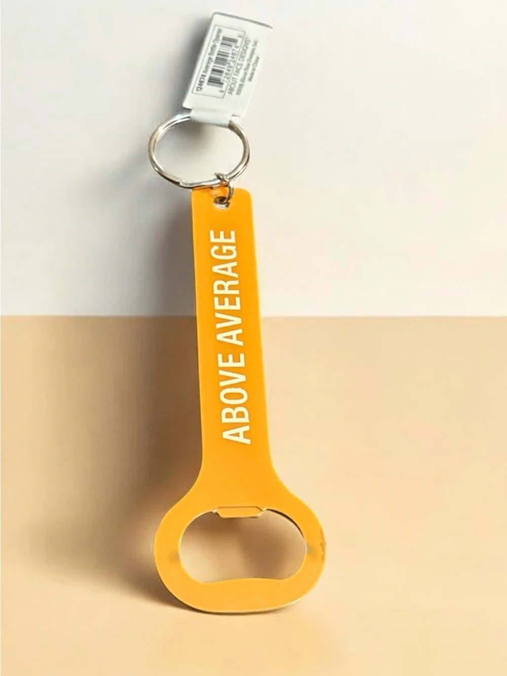 Above Average Yellow Bottle Opener Keychain 1605